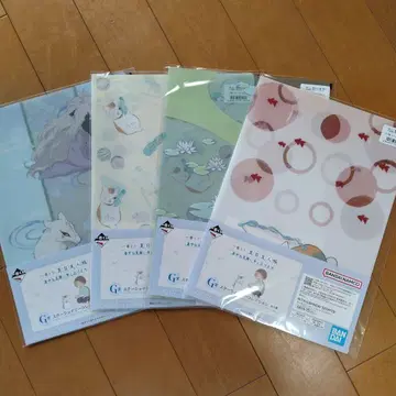 나츠메 우인장 G 스테이셔너리 컬렉션 클리어 파일 4장 세트