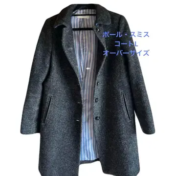 폴스미스 울 100% 차콜 그레이 롱 코트