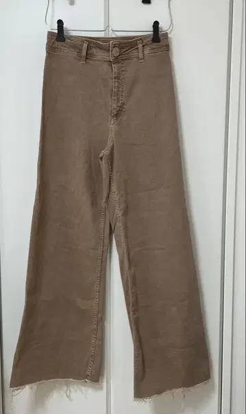 ZARA 자라 마린 스트레이트 팬츠 와이드 팬츠 밑단 컷팅 해외 걸