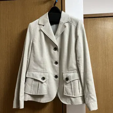 모네갈 아이보리 테일러드 자켓 코튼 혼방 사이즈 38