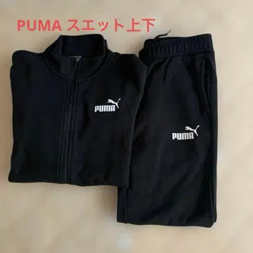 PUMA 풀 집업 & 스웨트 팬츠 세트 [여성용] 속기모 블랙