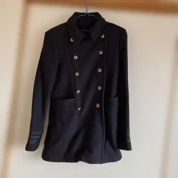 울 소재 블랙 더블 브레스트 레온 자켓 Zara