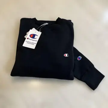 새상품 남성용 Champion 블랙 트레이닝복 LL