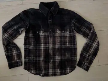 고품질 00s Pledge 블리치 헤비 플란넬 셔츠 프레지