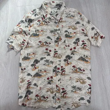 QUIKSILVER 알로하 셔츠 반팔 L