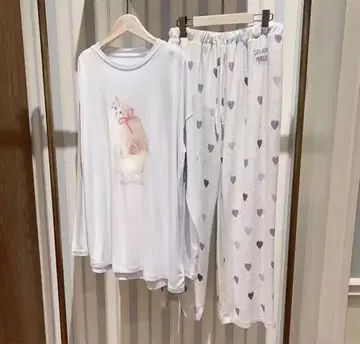 새상품 젤라또피케 고양이 캣 상하의 세트 긴팔 파자마 룸웨어 물