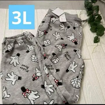 새상품 빅 사이즈 미키 미니 패턴 3L 조거 팬츠