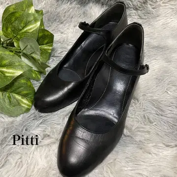 Pitti 블랙 스트랩 펌프스 24.5cm