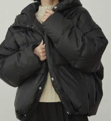 후디드 다운 자켓