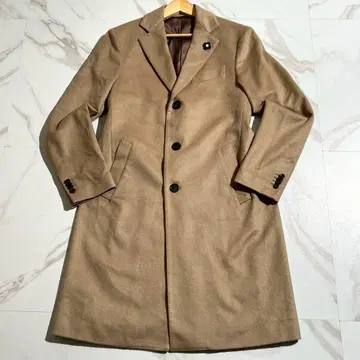 LARDINI 라르디니 캐시미어 100% 카멜 체스터 코트 48