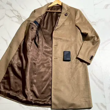 LARDINI 라르디니 캐시미어 100% 카멜 체스터 코트 48