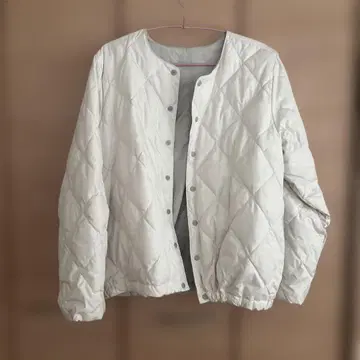 NARU 리버서블 노카라 퀼팅 다운 자켓
