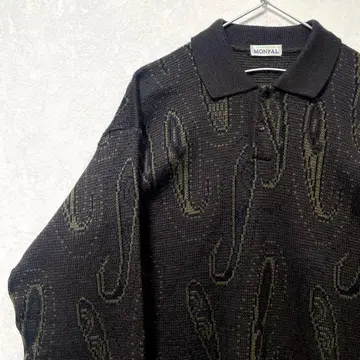 디자인 니트 올 패턴 페이즐리 빈티지 레트로 어스 컬러 아트 브라운