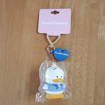 오리 페클 PVC 마스코트 원 포인트 하트 퓨로 키링