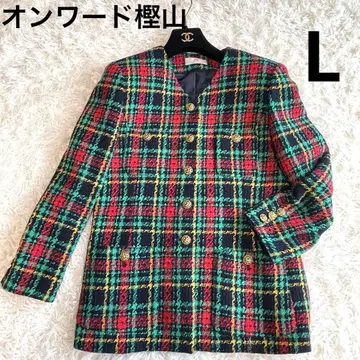 온워드 카시야마 일본제 실크 x 울 레트로 트위드 자켓 11호