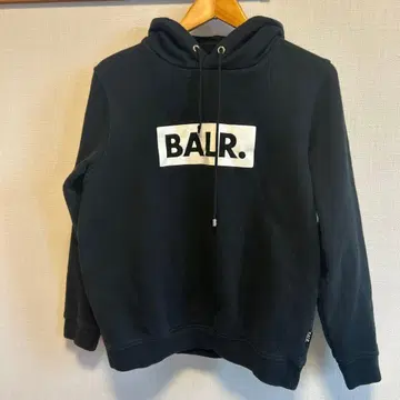 BALR. 블랙 후드티 S 사이즈