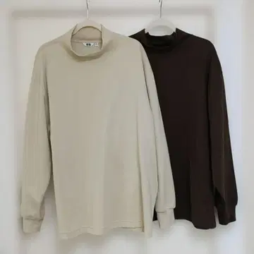 UNIQLO U 브러쉬드 모크넥 긴팔 3XL 2장 세트