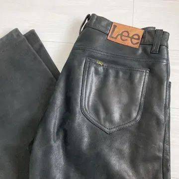 Lee Riders 블랙 가죽 팬츠 34x34