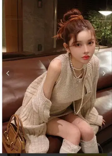 다리치 원피스 & 가디건 세트