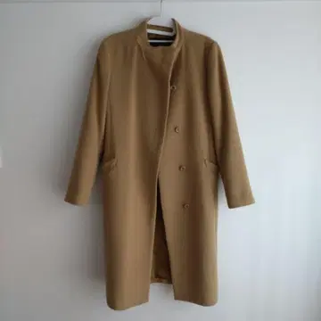 언타이틀 고급 울 롱 코트 카멜 사이즈 9 ( M )