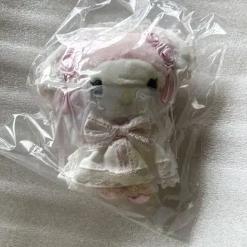 새상품 마이멜로디 마스코트 홀더 화이트 프릴 마이멜로 sanrio