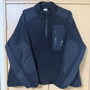 하프 지퍼 보아 플리스 L 블랙