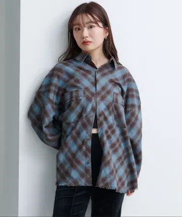 kastane  체크 셔츠 블루 M 사이즈