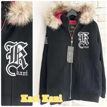 택 포함 새상품 Karl Kani 칼카니 블랙 바시티 자켓 L 사이즈