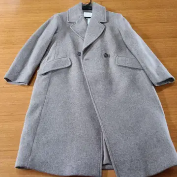 택 포함 미사용 새상품 H&M 그레이 더블 브레스트 롱 코트 XS