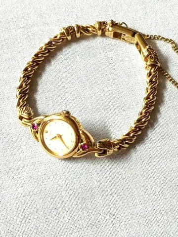 SEIKO 루비? 부착 손목시계 팔찌 워치 팔 둘레 얇음