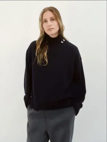 캐시미어 하이넥 스웨터 블랙 XXL