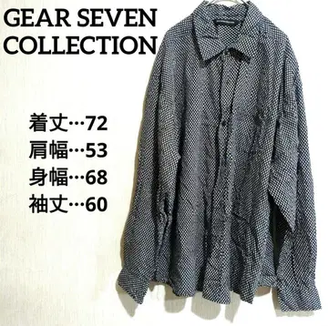 GEAR SEVEN COLLECTION 도트 무늬 긴팔 셔츠 엑스라지