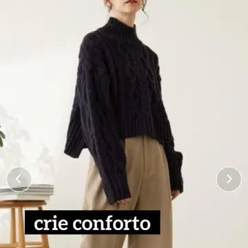 crie conforto 케이블 숏 니트