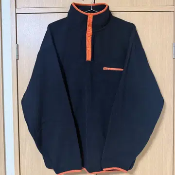 바이컬러 플리스 풀오버 L 블랙