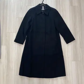 SANYO COAT 블랙 롱 코트 캐시미어