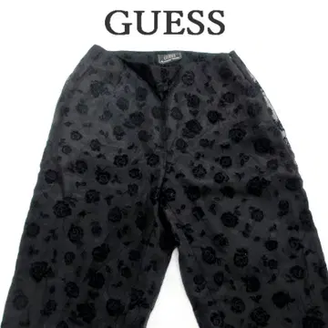 MY1522 GUESS 게스 시어 꽃무늬 USA제 스웨이드 패턴 테이퍼드