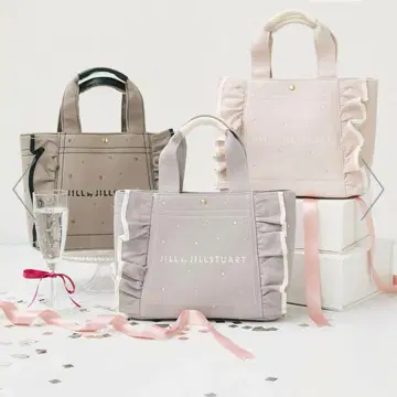 새상품 JILLbyJILLSTUART 비쥬 프릴 토트 블루 포핀