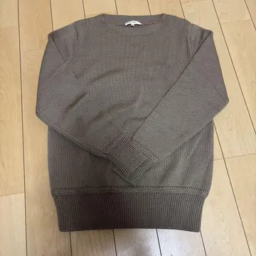 HYKE 베이지 리브 스웨터 S 사이즈