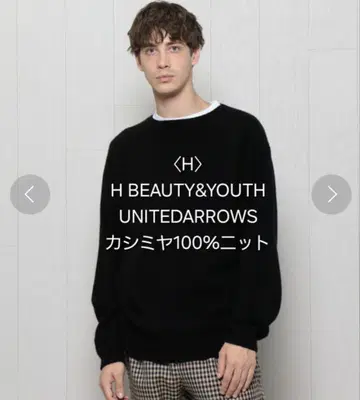 H BEAUTY&YOUTH UNITEDARROWS 캐시미어 100% 니트