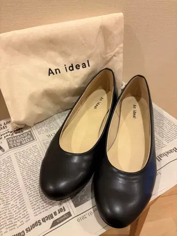 블랙 플랫슈즈(An ideal 마루이)25.5cm