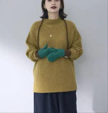 5게이지 복슬복슬 얀 롱 풀오버