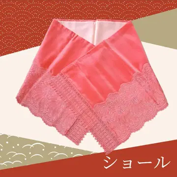 숄 벨벳 꽃무늬 자수 핑크 일본 의류