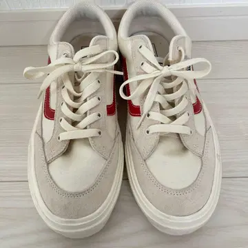 VANS 반스 모델명 FALKEN 스니커즈 남성용 화이트 레드