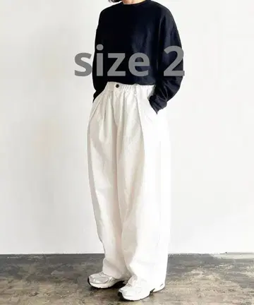HERVESTY 서커스 팬츠 아이보리 size2