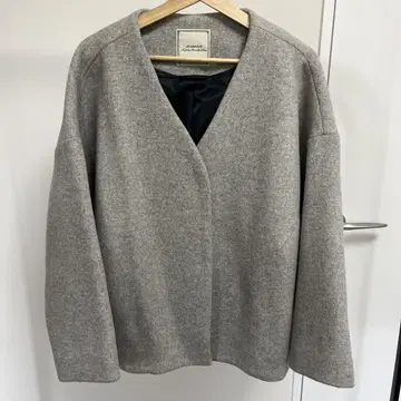 JEANASIS 노카라 자켓 노카라 숏코트 그레이