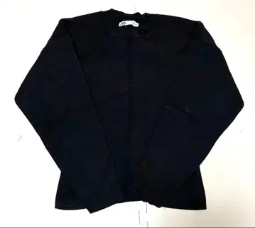 [새상품] ZARA (자라), 블랙 니트 스웨터, 개더 허리, L 사이즈