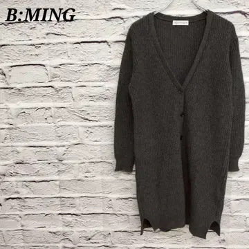 R4887 비밍 바이 빔즈 긴팔 롱 니트 가디건 슬릿 울 혼방