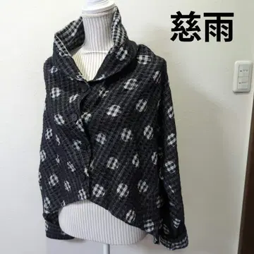 새상품급 센소유니코 지우 체크 무늬 도트 자켓 가디건