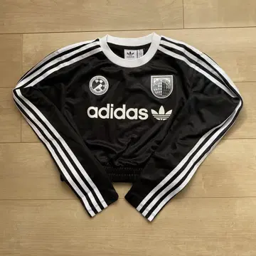 adidas 긴팔 크롭 T셔츠 블랙 s
