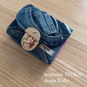 데님 리메이크 미니 지갑